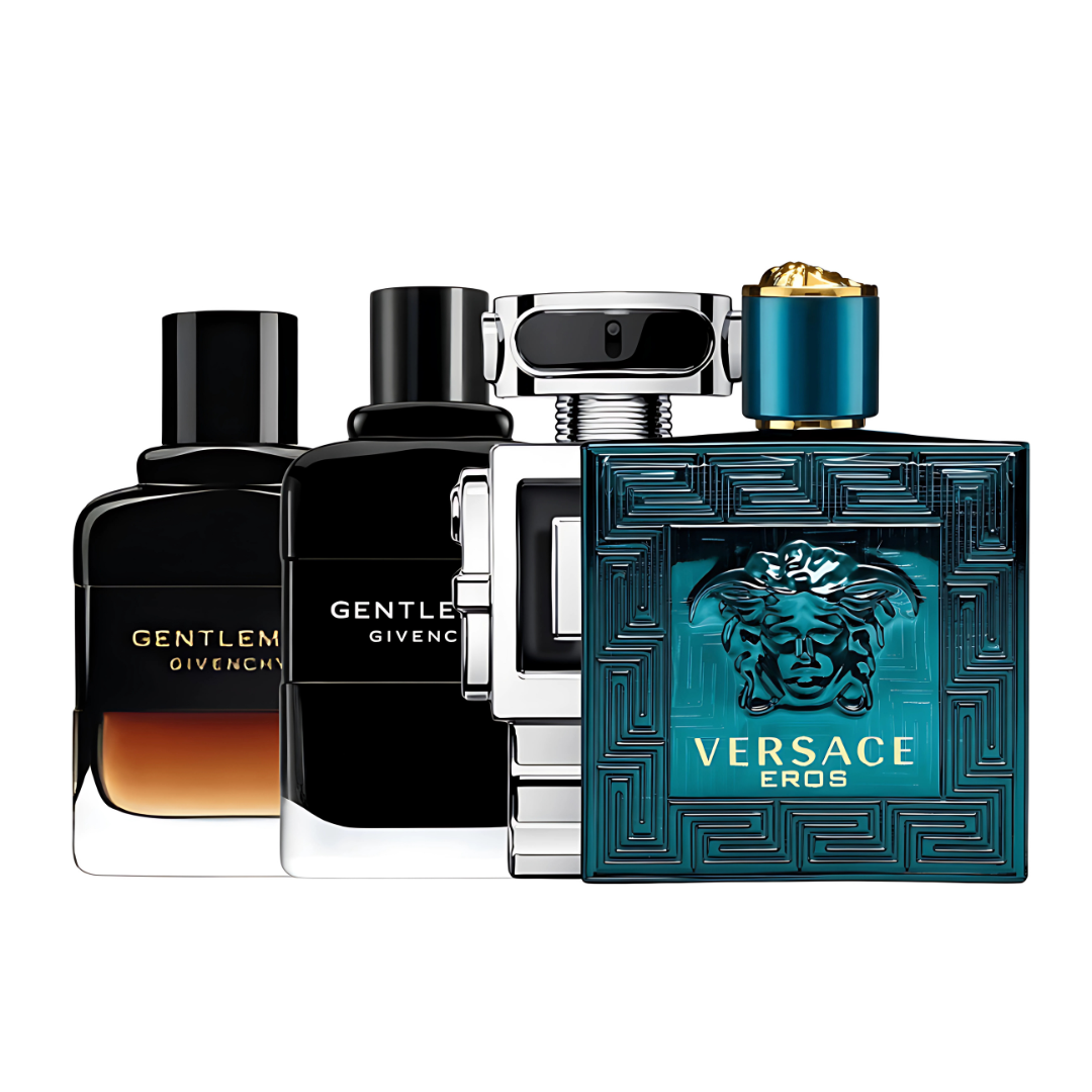 Combo Promocional 4 Perfumes - GENTLEMAN RESERVE PRIVEE 100ml, Givenchy GENTLEMAN 100ml, PHANTOM 100ML, EROS 100ml