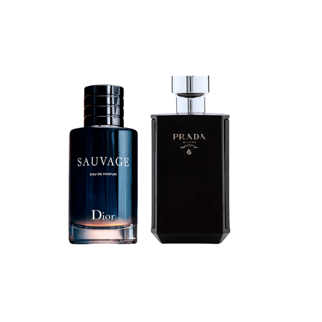 Combo promocional 2 Perfumes - Dior SAUVAGE 100ml, Prada L’HOMME PRADA INTENSE 100ml